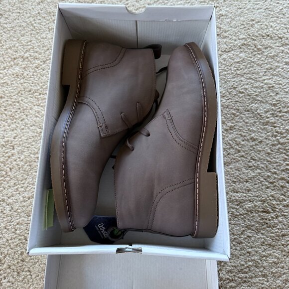 MENS Dress BOOTS BROWN sz 10.5 Ortholite ECO NEW w TAGS - Picture 2 of 5